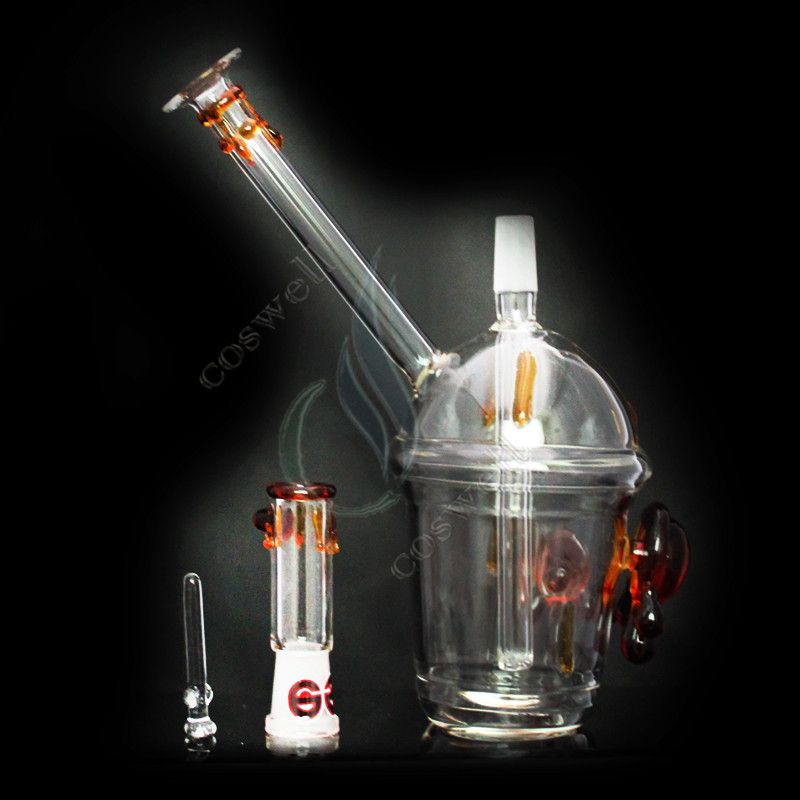 2021 High Quality Cheech Honey Cup Glass Bong Two Tortoise Water Pipes