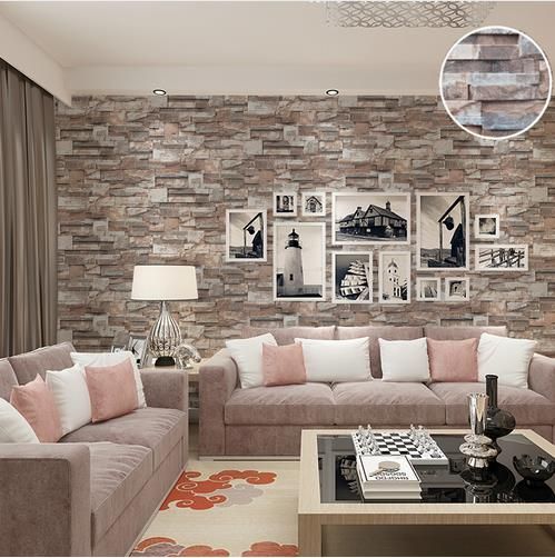 Acheter Cuisine 3d Effet En Relief Brique Pierre Papier Peint Vinyle