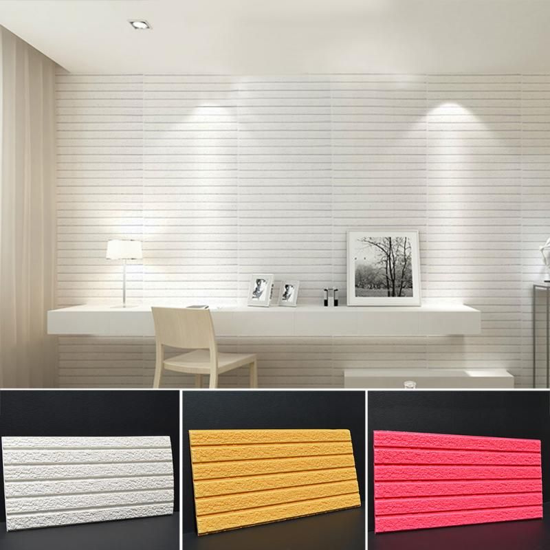 30*60cm pe foam 3d flexiable brick wall stickers diy self adhesive