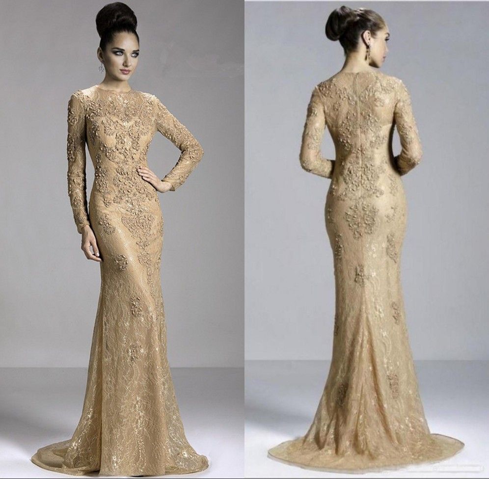 Long Sleeve Mermaid Prom Dresses