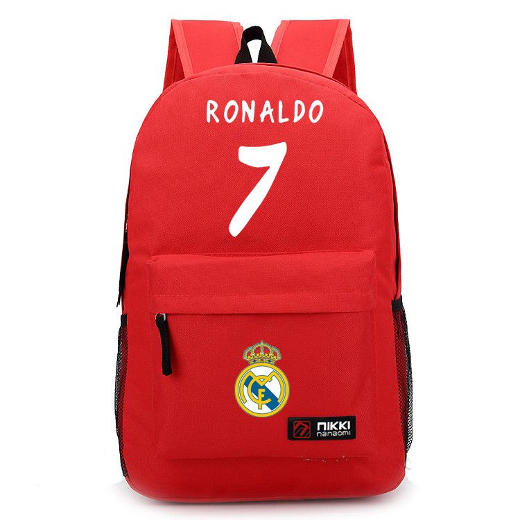Madrid Cristiano Ronaldo 7 Laptop Backpack  Travel Shoulder School Bag 
