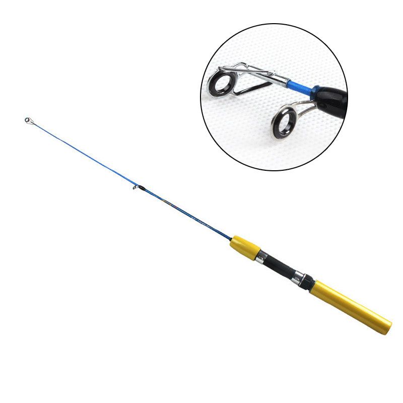 2020 Carbon Telescopic Ice Fishing Rod Yellow 81cm 3 Sections Winter