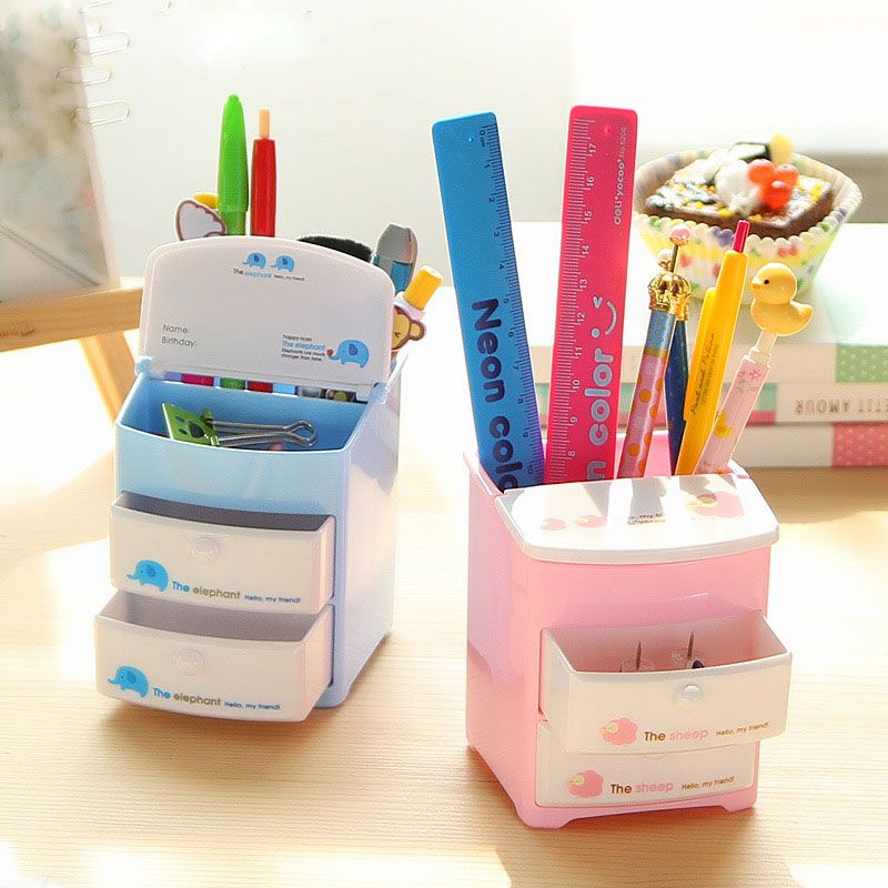 2019 Whole Two Layer Drawer Pencil Holder Plastic Pen Holders 2019 Whole Two Layer Drawer Pencil Holder Plastic Pen Holders Desk Organizer Storage Stationery Office Accessories Students School Supplies From Carmlin