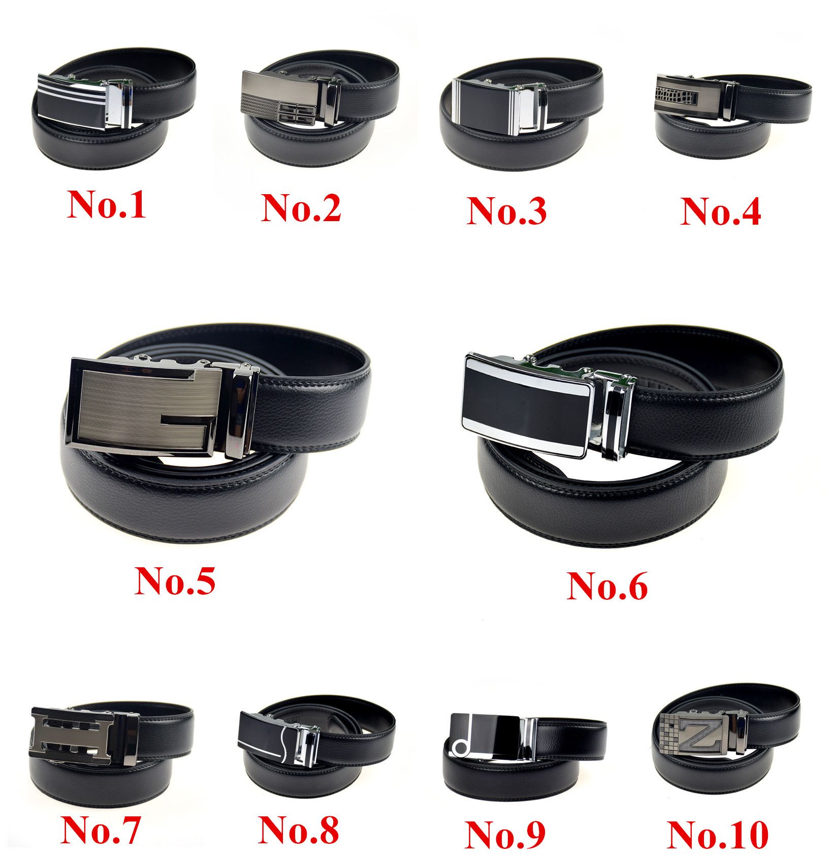 10 Types Fashion Designer Leather Belts For Men Good Quality Automatic