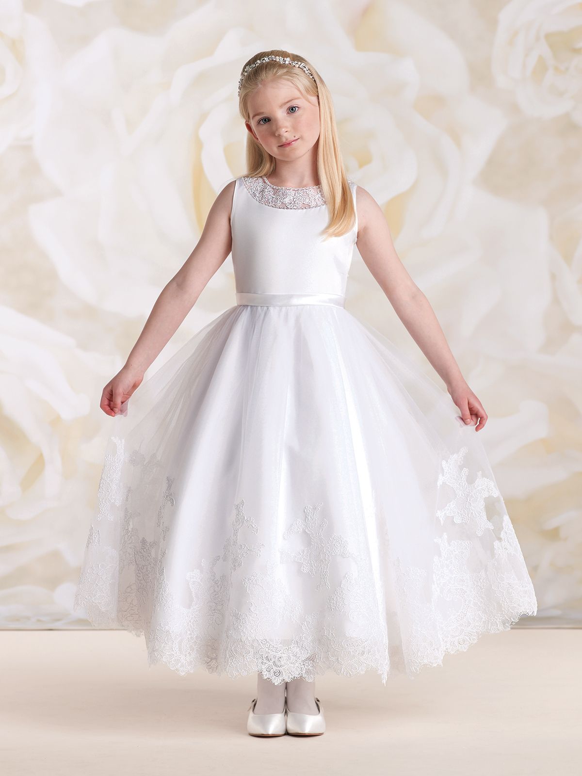 costa jurken 092 sheer neck beaded lace sash net a line baby girl costa jurken 092 sheer neck beaded lace sash net a line baby girl