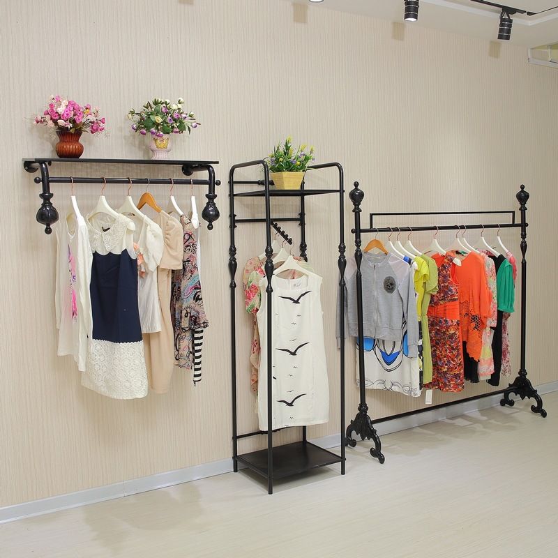 2018 Wall Display Rack Clothing Store Shelf Floor Wall Shelf Costumes