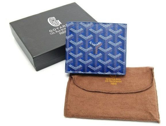 goyard wallet mens blue