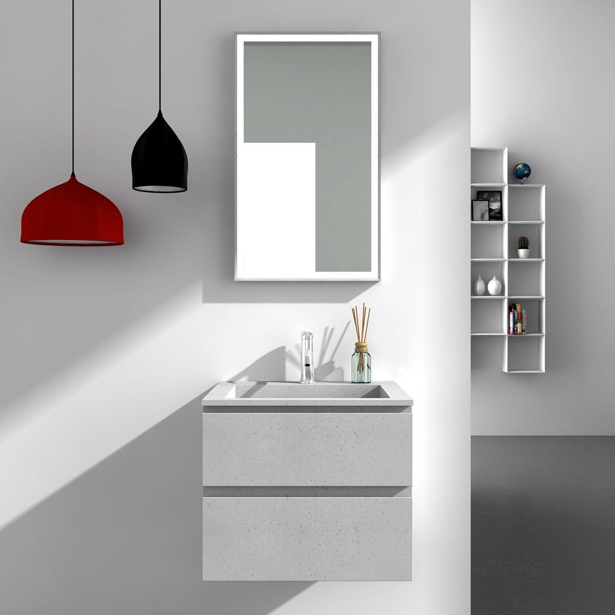 2019 60cm Wall Hung Vanity Cabinet Stone Solid Surface Quartz
