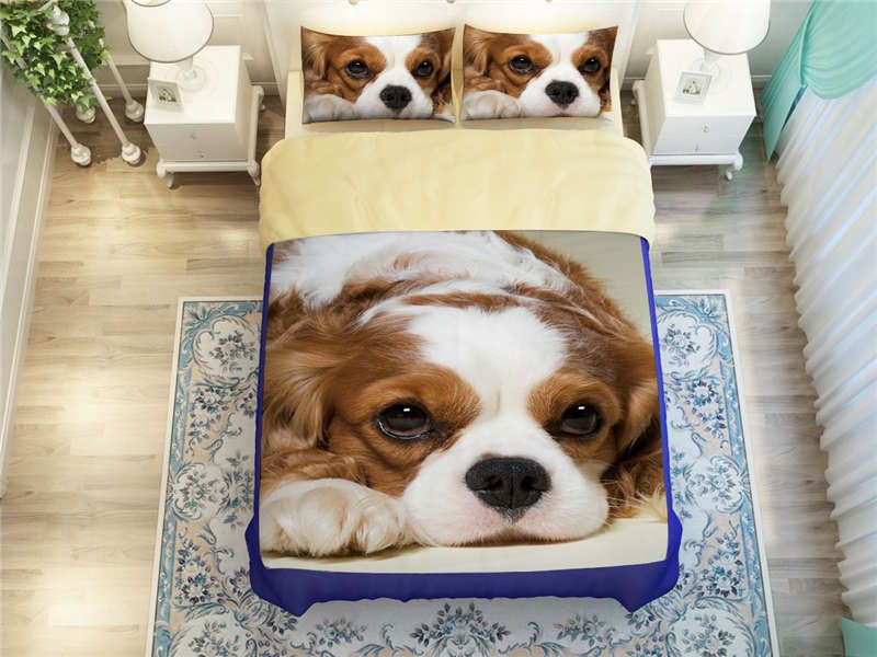 Whole Brown Cute Dog Bedding Set For Girls Childrens Home Decor Twin Full Queen King Size Bed Linens Comforter Duvet Covers 4 5 Pieces