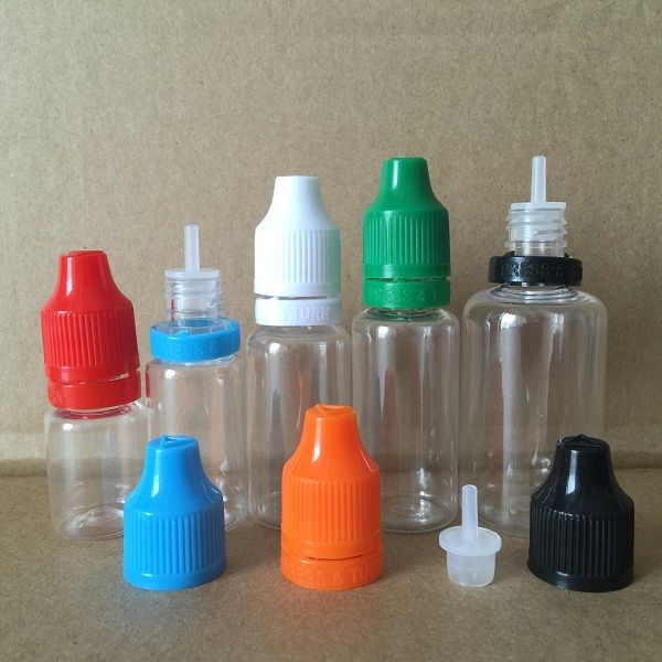 Renkli kurcalama belirgin mühür ve çocuk geçirmez boş şişe 5 ml 10 ml 15ml 20 ml 30 ml e Sıvı plastik damlalıklı şişeler uzun ince ipuçları