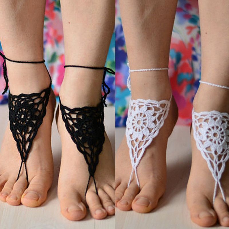 Or Footless Sandles Beach Wedding Shoes Yoga Nude Sandal Crochet