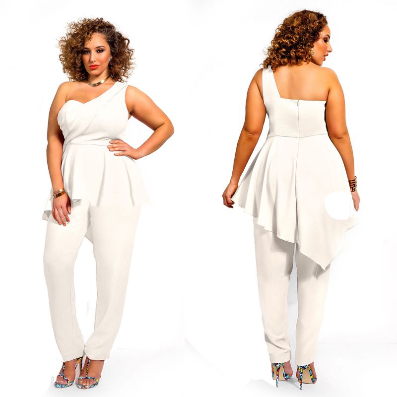 best 2016 new fashion women sexy chiffon peplum jumpsuit cute romper plus size peplum romper