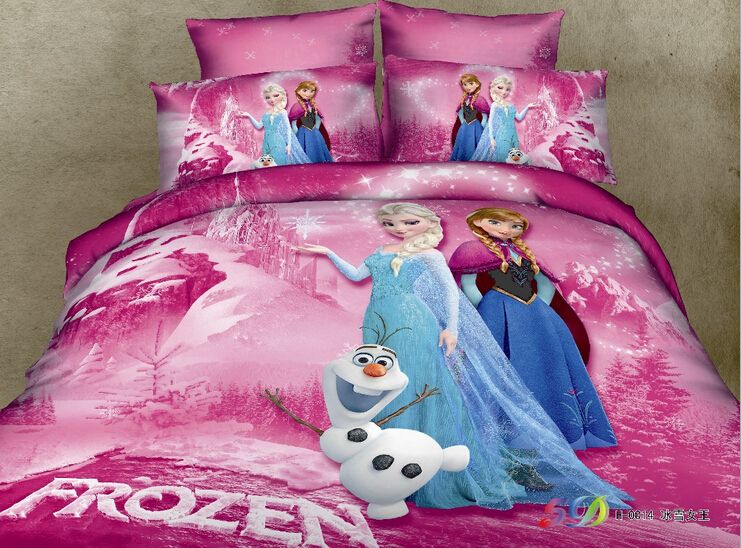100 Cotton Frozen Bedding Elsa Anna Olaf Bedding For Girls 3d