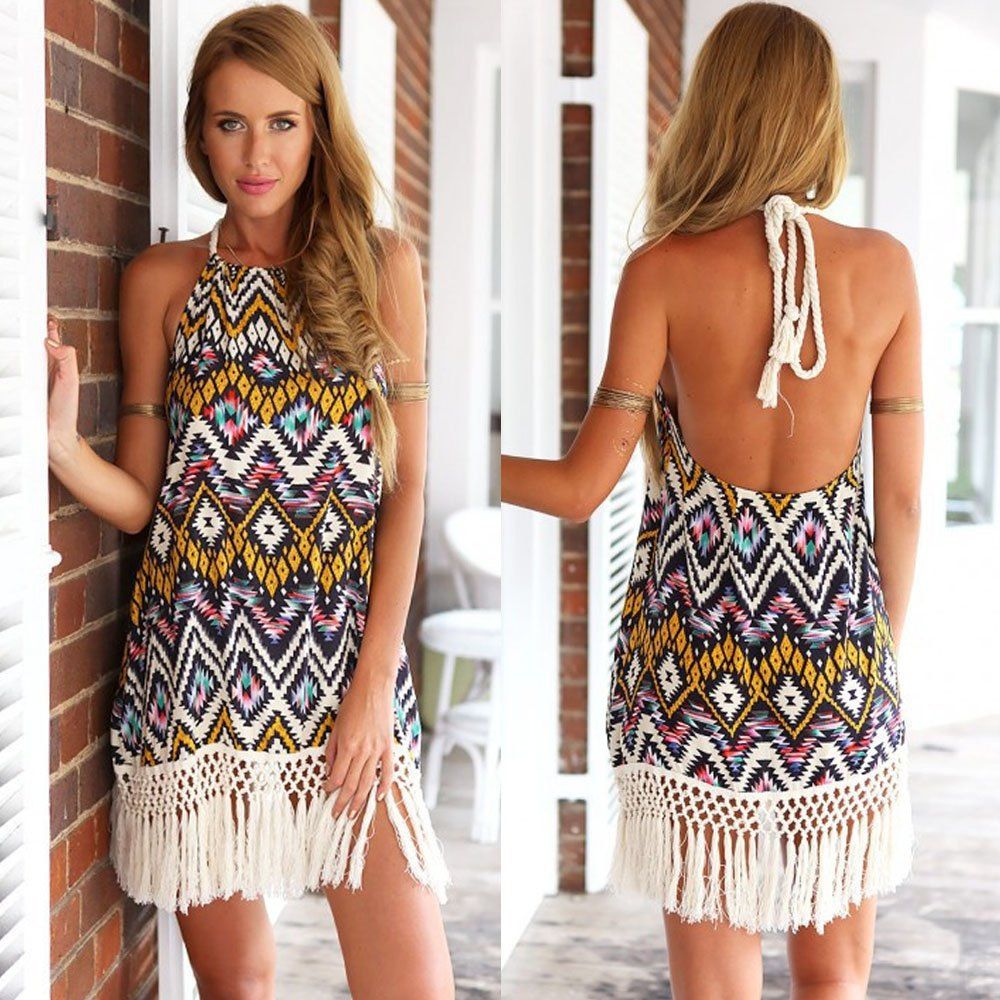 netted beach dress