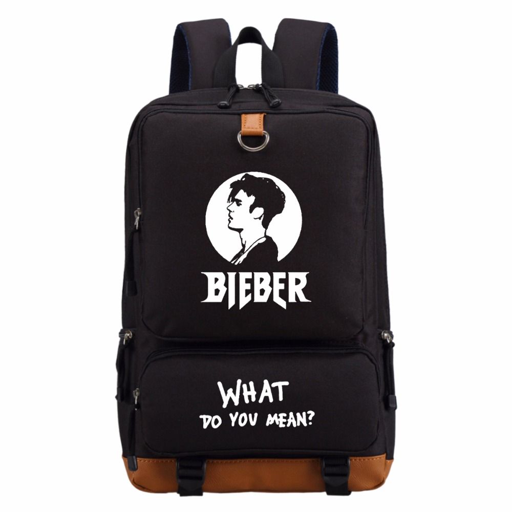 2018 Justin Bieber Backpack Fashion Casual Backpack Teenagers Men Women