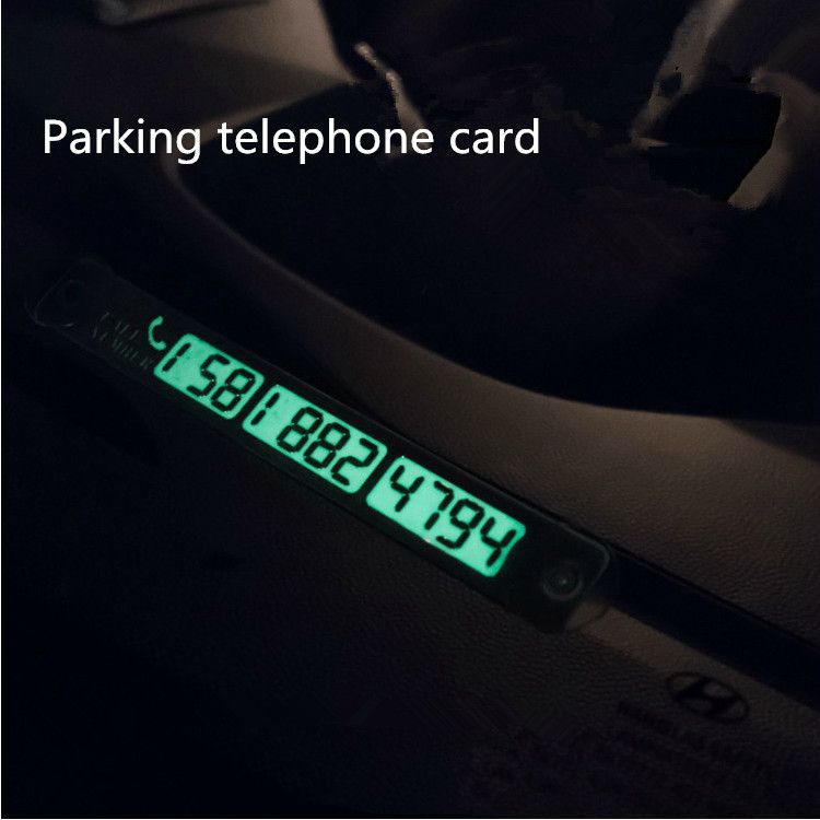 New Car Parking Notification Phone Number Card Luminous Telephone