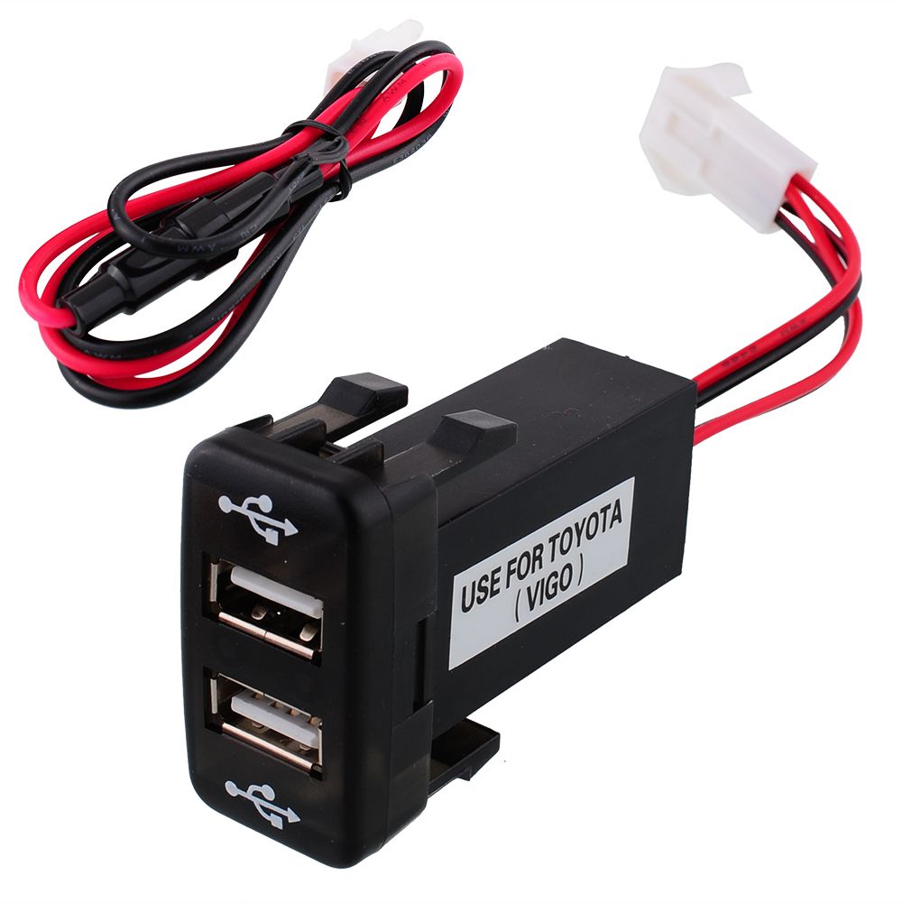 Auto Car 5V 2.1A Dual USB Port Dashboard Charger Phone PDA DVR For