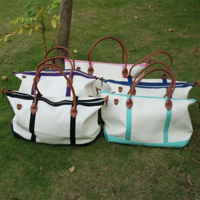 Canvas Duffle Bag Wholesale Blanks Weekender Totes Travel Bag with