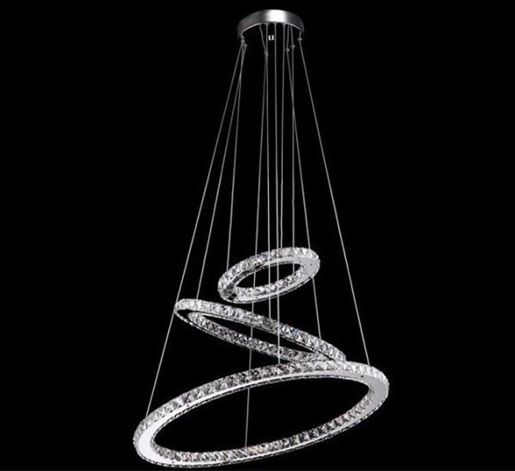 Modern Lamp 3 Ring Led Double Round Crystal Chandelier Aslo For Modern Lamp 3 Ring Led Double Round Crystal Chandelier Aslo For Whole Galaxy Hanging Lights Ceiling Light Fixtures From Thebasket