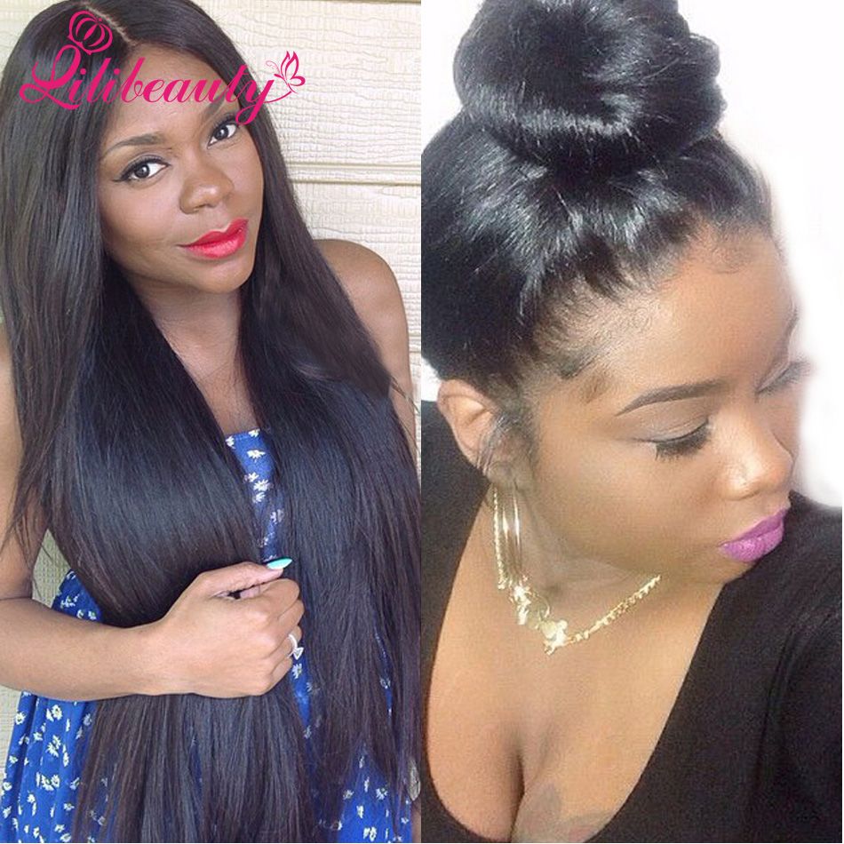 Top Quality High Ponytail Full Lace Wigs Silky Straight Virgin Human