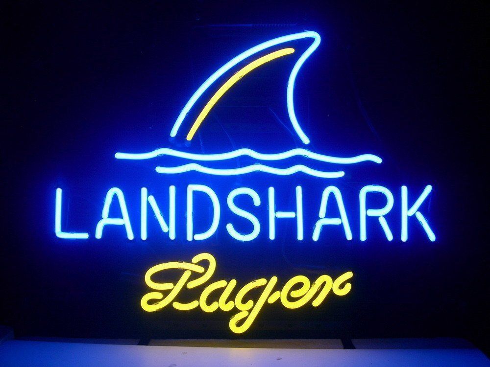 2019 New Landshark Lager Neon Beer Sign signe la barre d'éclairage