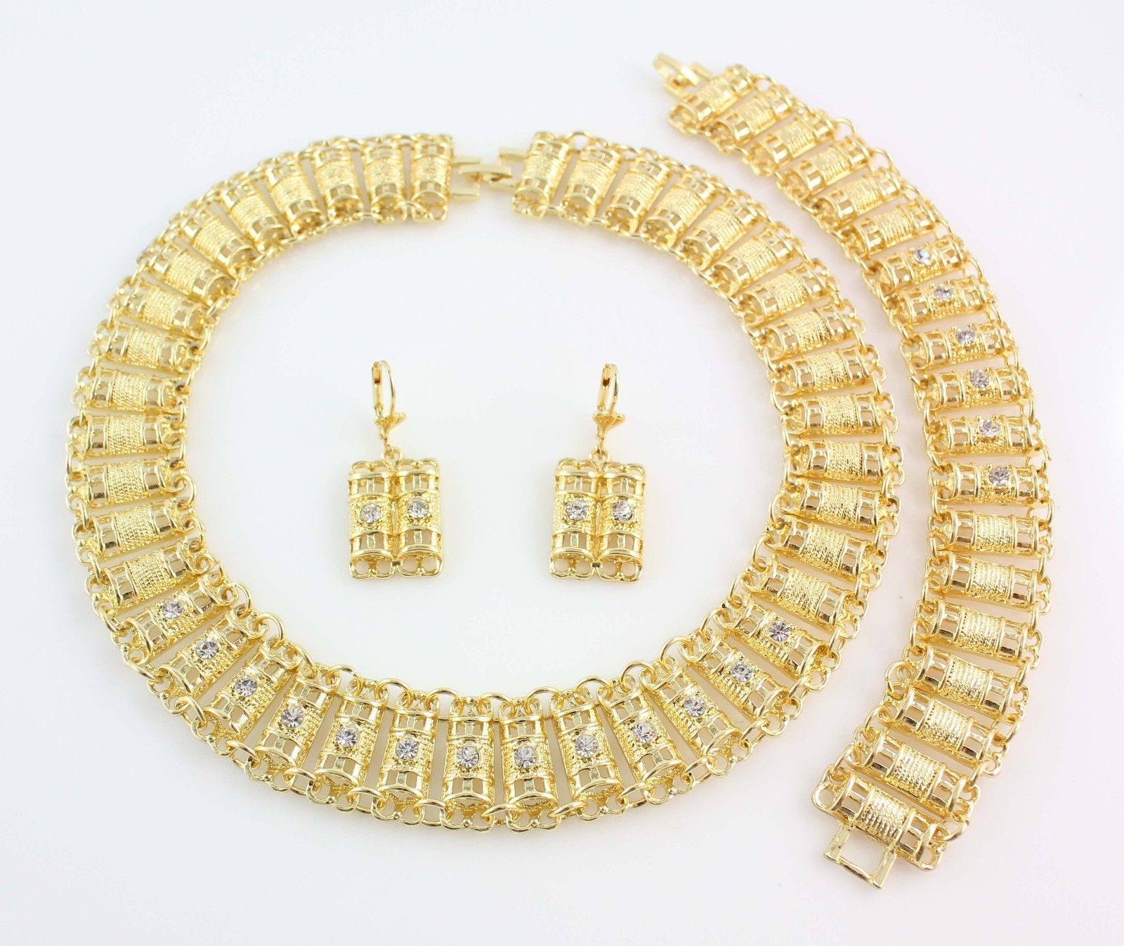 2020 Vintage Bridal'S Wedding Jewelry Sets Brand New 18K Gold Plated