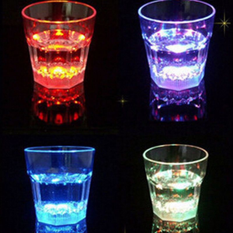 Colorful Led Cup Flashing Shot Glass Led Plastic Luminous Cup Neon