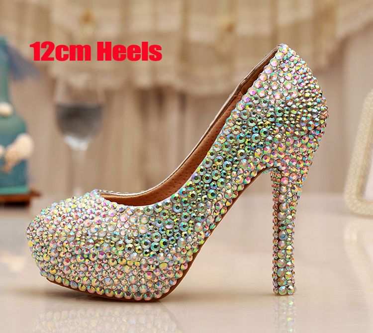 Cinderella Crystal Shoes High Heel Platform