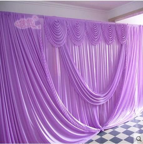 Romantic Purple 10ft20ft Wedding Stage Decoration Backdrop With Beatiful Swag Drape And Curtain Beach Theme Decorations
