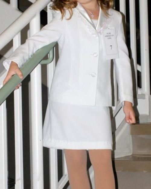 Classic Style Little Girls Interview Suits White State National Beauty