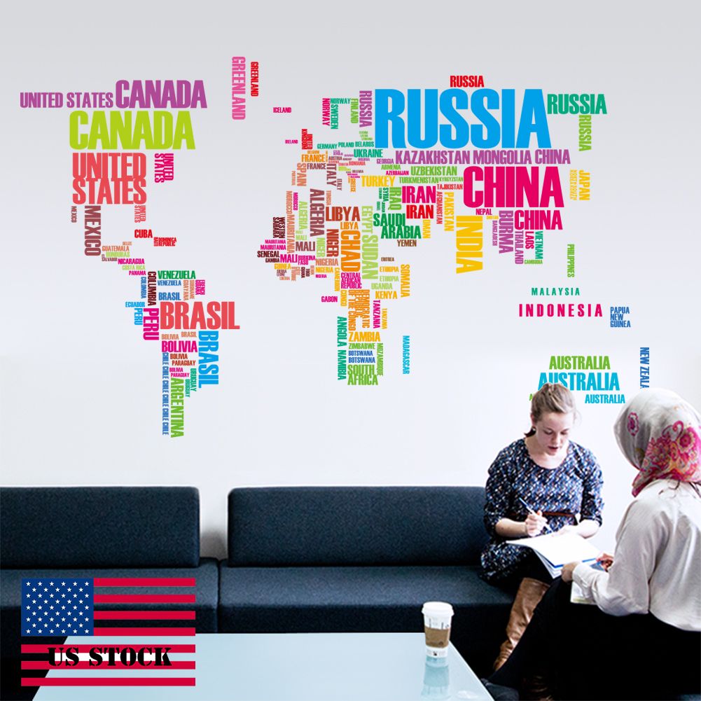 wallstickers diy quote wall decals wall sticker quotes words world