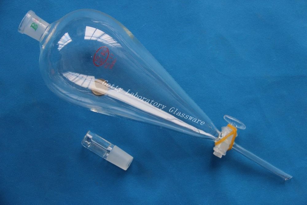 2019 1000mL Pyriform Separatory Funnel, Drop Funnel With Straight Tip