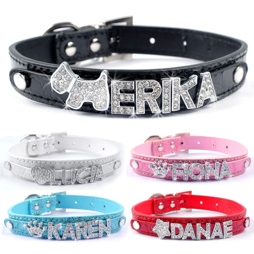 2021 Leather Dog Collars Gator Skin Personalized Dog Collars Customized