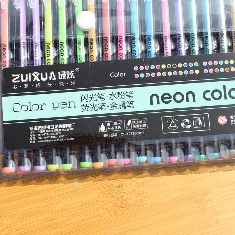 tinta de bol/ígrafo no t/óxico recarga barra para papeler/ía escolar multicolor Elviray 48 colores // juego de recarga para bol/ígrafo de gel recarga para gel para pintura