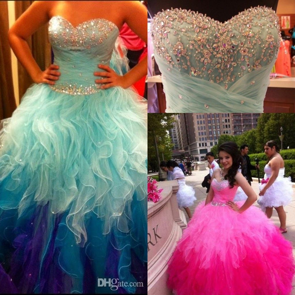 Dresses quinceanera rainbow colors new photo Dresses quinceanera rainbow colors exclusive photo
