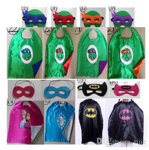 new 70 69cm tmnt frozen batman superhero capes for girls boys kid