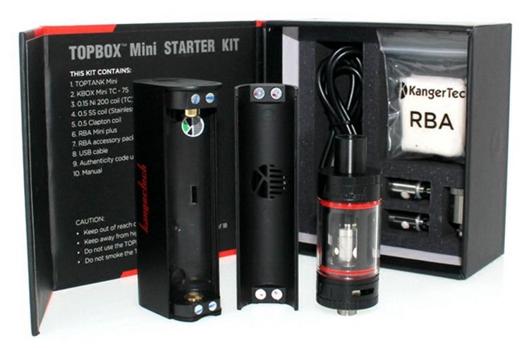 Kanger Kangertech Topbox Kbox Mini Tc 75w 75 Box Mod Mods Starter Kits