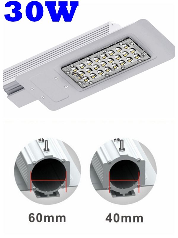 30w Led Street Light Phlips Smd 3030 120v 230 277v White 4000k 5000k Model Led Street Lights Best Integrated Solar Light