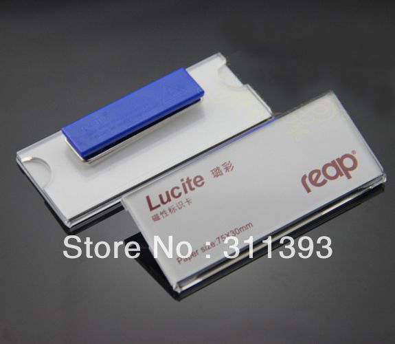 wholesale reusable staff magnetic name badge holder transparent acrylic name tag badge holders wholesale badge cord holder napkin online with 5888piece - Magnetic Name Badges wholesale reusable staff magnetic name badge holder transparent acrylic name tag badge holders wholesale badge cord holder napkin online with 5888piece - Magnetic Name Badges