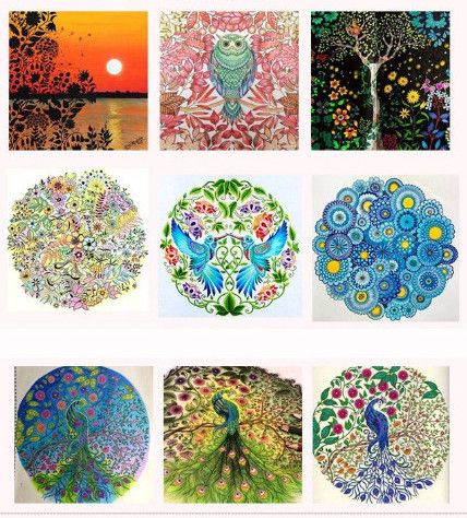 Secret Garden Treasure Hunt And Coloring Book Relieve Stress Kill Time Fantasy Dream Enchanted Forest Complimentary Pencil Books Colouring Pages