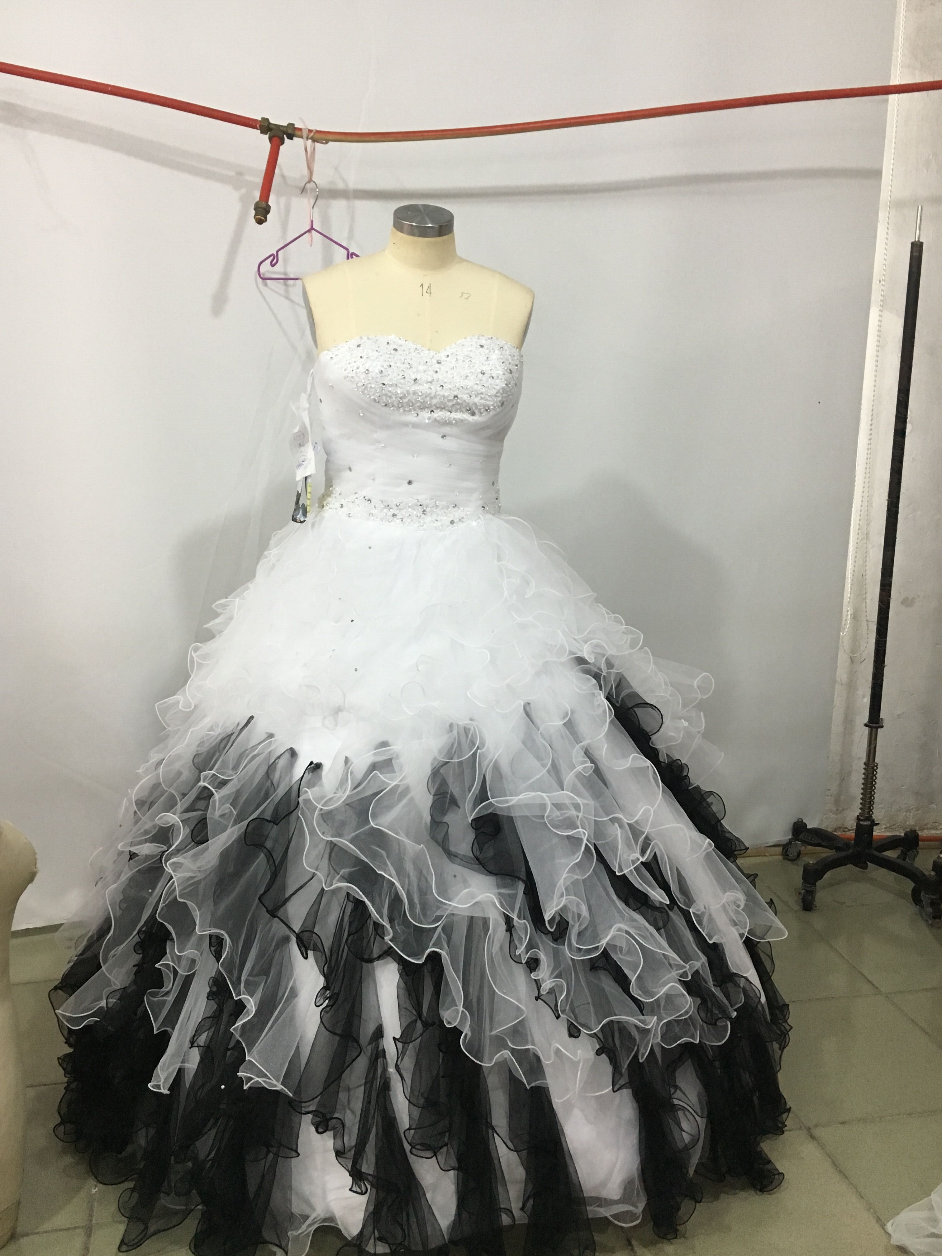black & white ball gowns