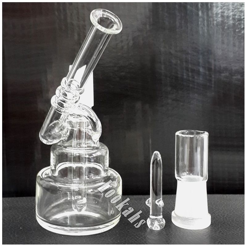 2021 Hand Blown Small Bong Mini Water Pipe Bubbler Pocket Glass Bong