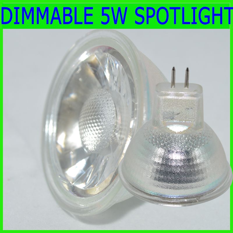 110v 220v Led Spotlight MR16 COB Led Bulbs GU10 5W Quartz Glass Lamp