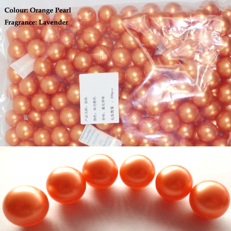 2019 Hot Wholesale!!! 3.9g Orange Pearl Round Shaped Bath Oil Beads