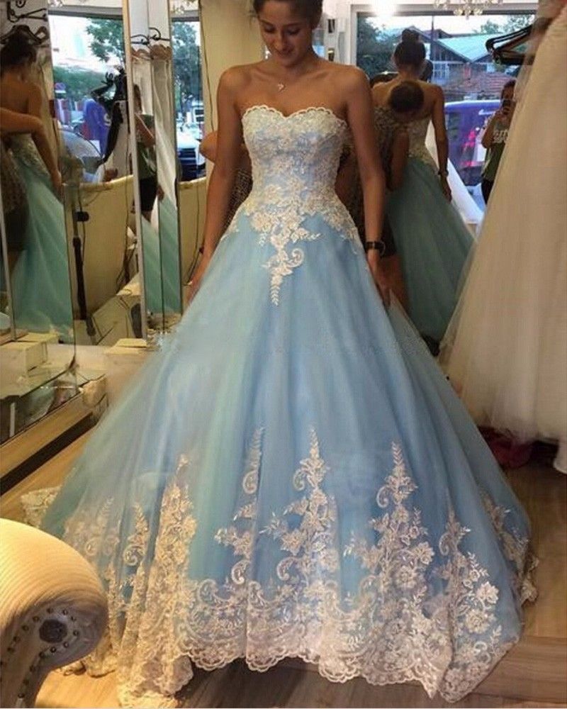 2016 New Cheap Quinceanera Dresses Sweetheart White Lace Appliques ...