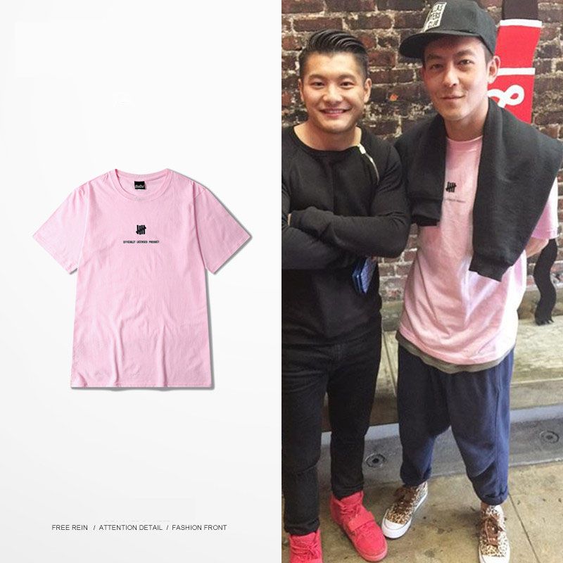mens pink tee