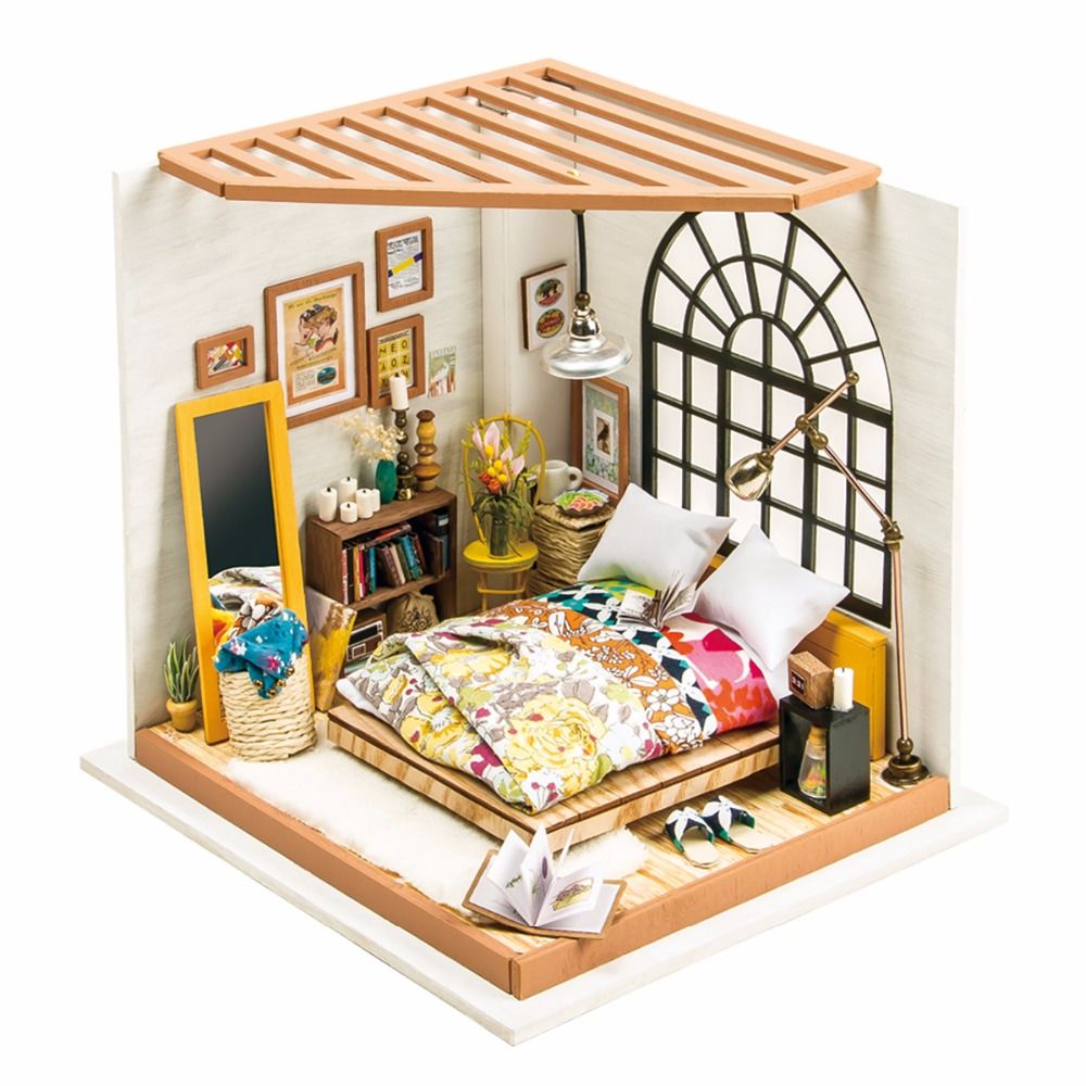 Diy Dollhouse Miniature Handmade Furniture Gift Birthday Diy Dollhouse Miniature Handmade Furniture Gift Birthday Present For Boy Girl Bedroom Set