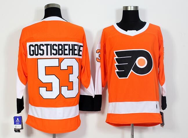 new flyers jersey 53 gostisbehere 2017 new hockey jerseys orange flyers new jerseys