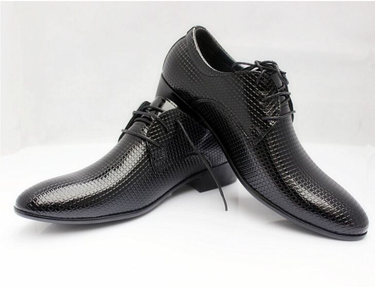Mens Dress Shoes Fashion Young Men PU Leather Casual Shoes Wedding ...
