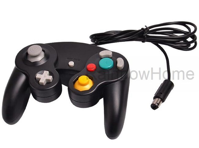 Ngc wired game controller gamepad para ngc console de jogos gamecube turbo dualshock wii u cabo de extensão cor transparente q2